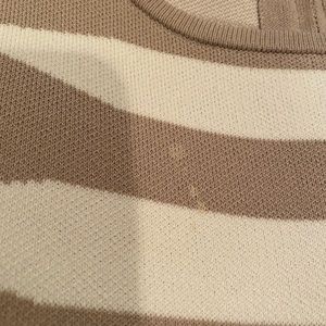 Calvin Klein shift dress in a thick, woven fabric.